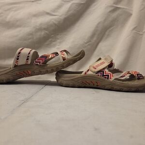Skechers Cream and Red Outdoor Sandals